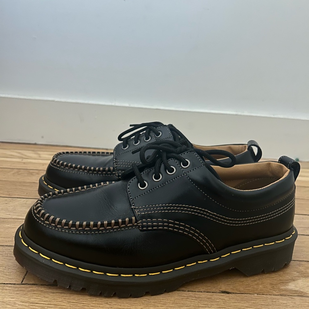 Dr. Martens Black Leather Men's Shoes